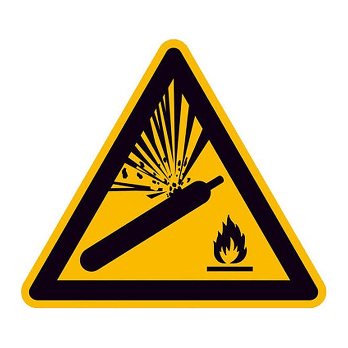 SafetyMarking® Warnaufkleber "Warnung vor Gasflaschen" dreieckig 10,0 x 10,0 cm, 1 St.