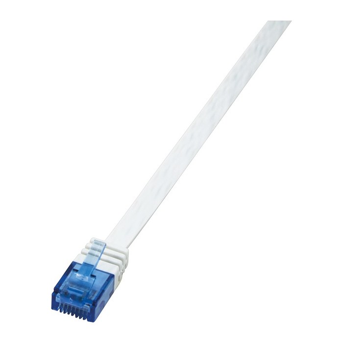 Logilink Flachpatchkabel RJ45 U/UTP Cat6 0.25m weiß