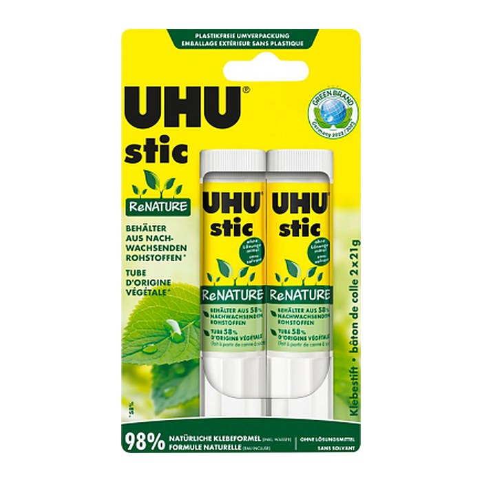 UHU stic ReNATURE Klebestifte 21,0 g, 2 St.