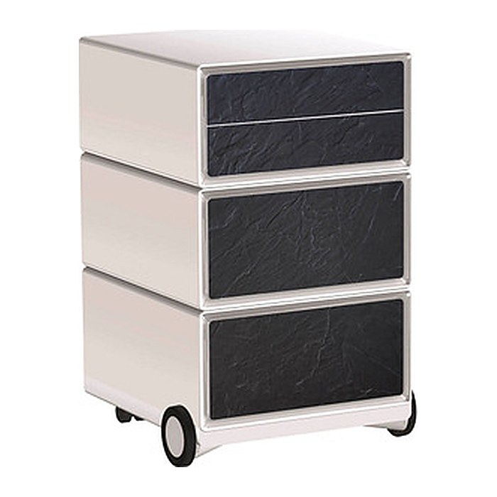PAPERFLOW easyBox Contents Rollcontainer weiß, bunt 61925 4 Auszüge 39,0 x 43,6 x 64,2 cm