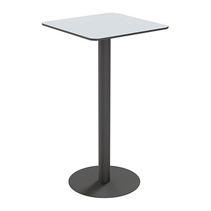 meet powered by PAPERFLOW CROSS Stehtisch quadratisch HPL-Platte grau 60,0 x 60,0 x 110,0 cm, 1 St.