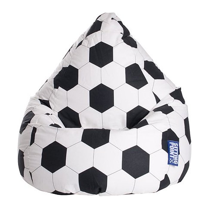 SITTING POINT BeanBag Fussball XL Sitzsack schwarz, weiß