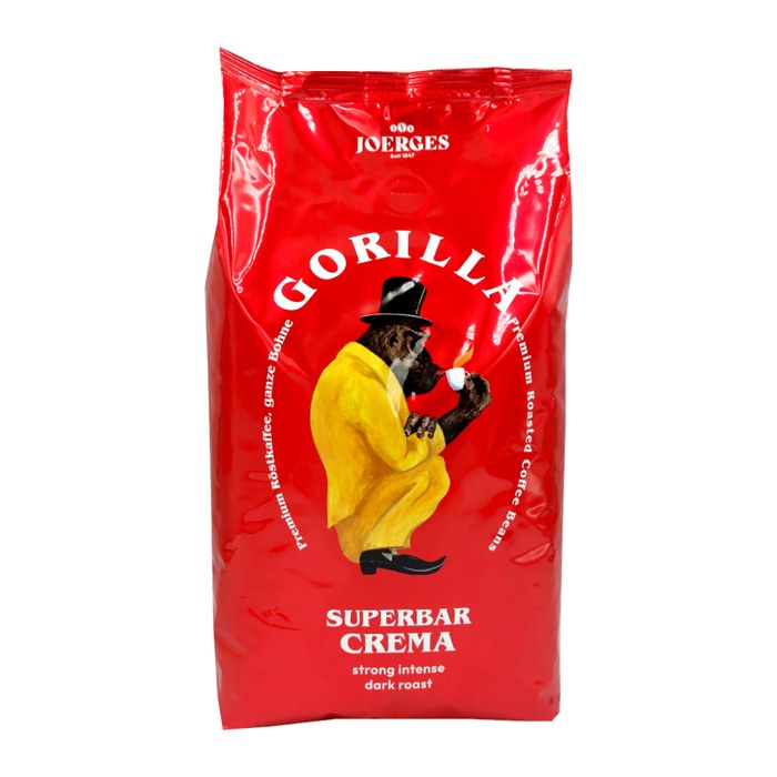 GORILLA Espresso Super Bar Crema Kaffeebohnen, kräftig, 1 kg
