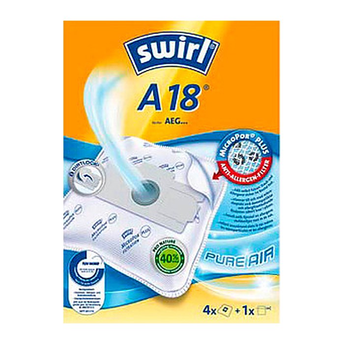 swirl® MicroPor® Plus A 18 Staubsaugerbeutel, 4 St.