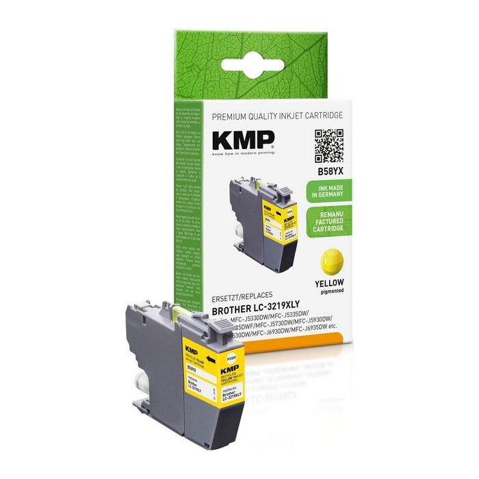 KMP Patrone Brother LC3219XLY yellow 1500 S. B58YX refilled