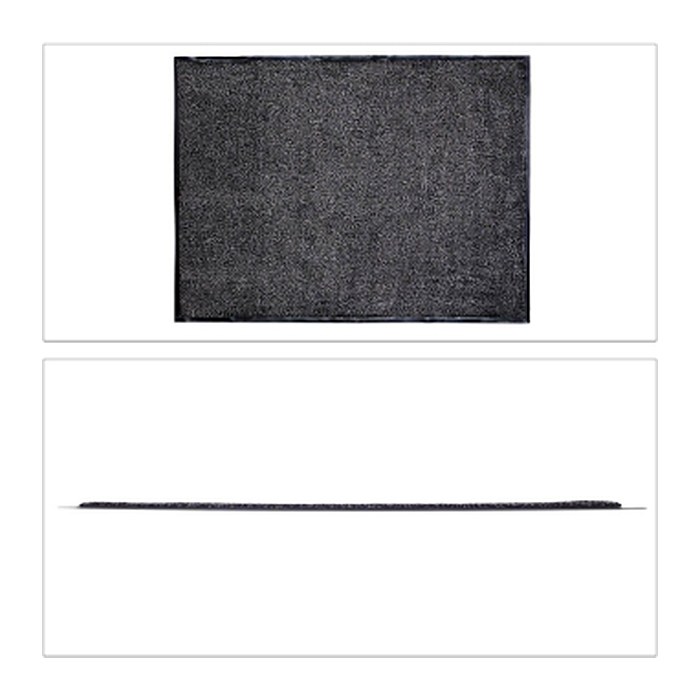 relaxdays Fußmatte schwarz/grau 90,0 x 120,0 cm