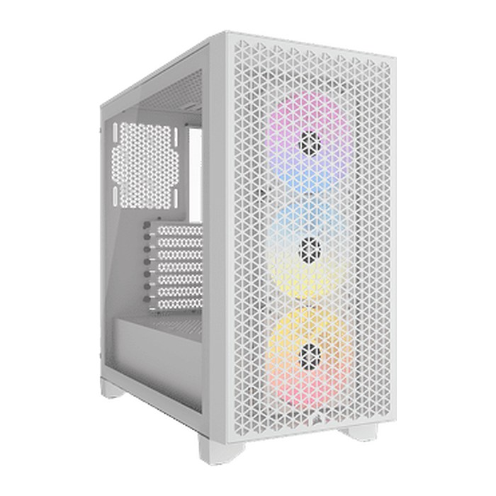 CORSAIR Geh Midi 3000D RGB Airflow (Tempered Glass) White