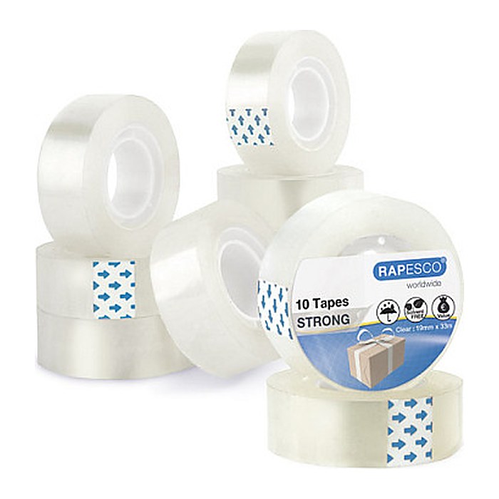 RAPESCO® Klebefilm transparent 19,0 mm x 33,0 m 10 Rollen