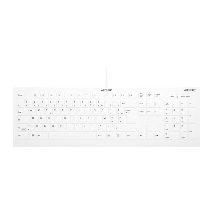 Contour ACTIVE KEY Flat Profile Hygiene Desktop Keyboard Sea