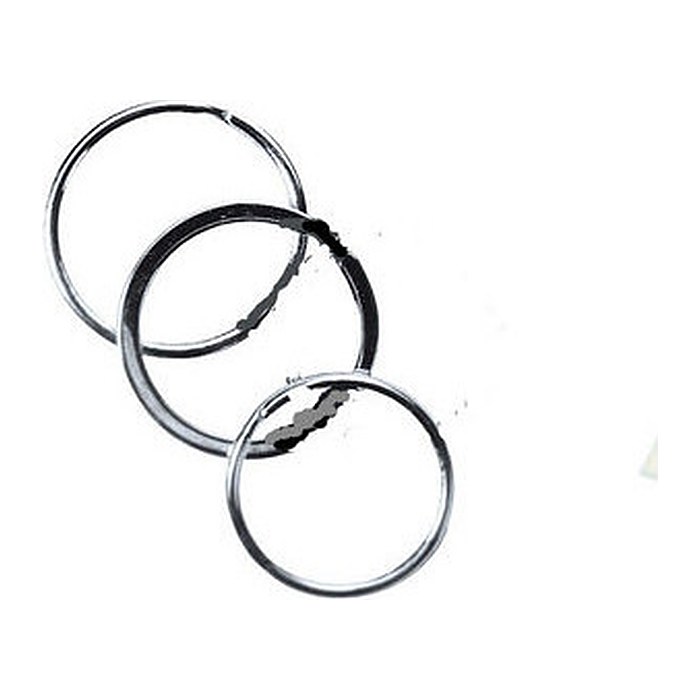 WEDO Schlüsselring silber, 100 St.