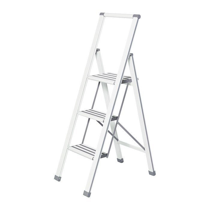 WENKO Klapptritt silber 3 Stufen, H: 119,0 cm