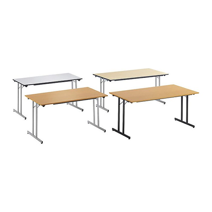 SODEMATUB Mehrzwecktisch ahorn rechteckig, Vierkantrohr silber, 120,0 x 80,0 x 74,0 cm