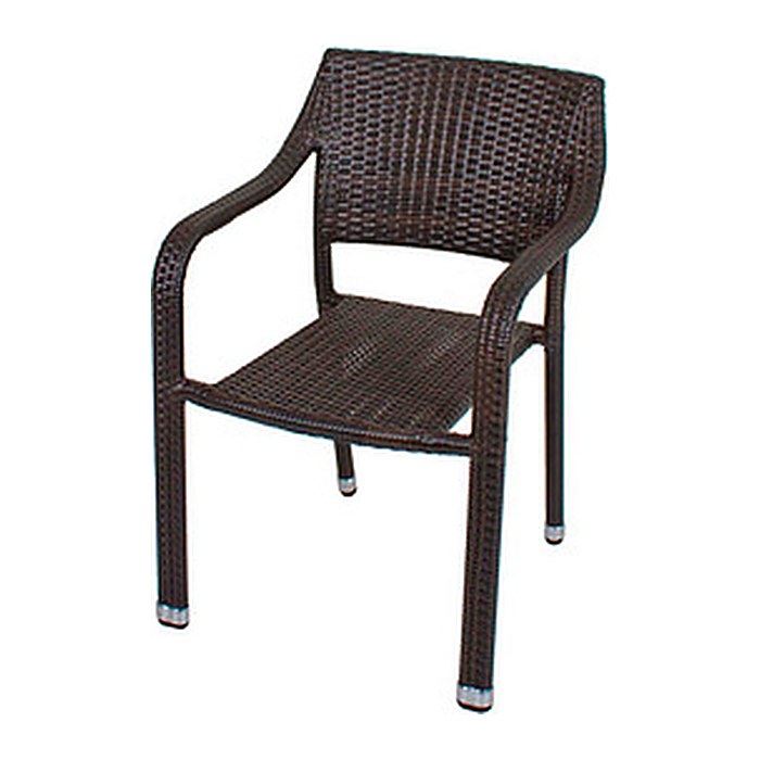 Garden Pleasure Gartenstuhl mit Armlehnen CHARLESTON coffee, Metall, 1 St.
