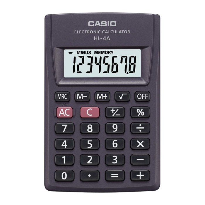 CASIO HL-4A Taschenrechner schwarz