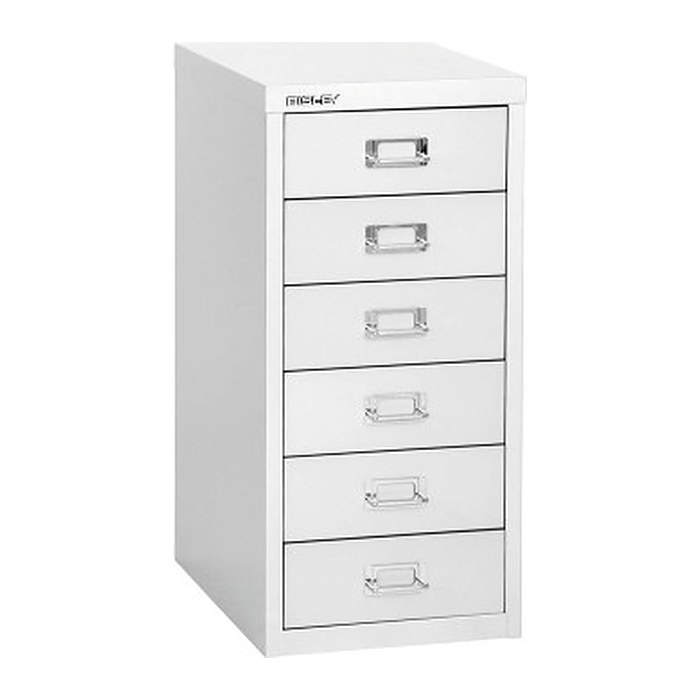 BISLEY MultiDrawer™ L296 Schubladenschrank verkehrsweiß 6 Schubladen 27,8 x 38,0 x 59,0 cm, 1 St.