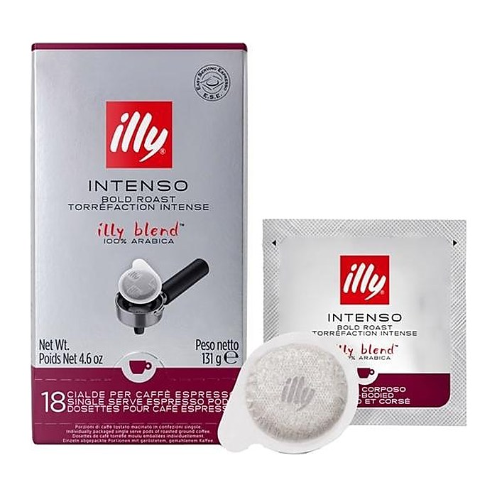 illy® Intenso E.S.E Kaffeepads, Arabicabohnen kräftig, 18 St.