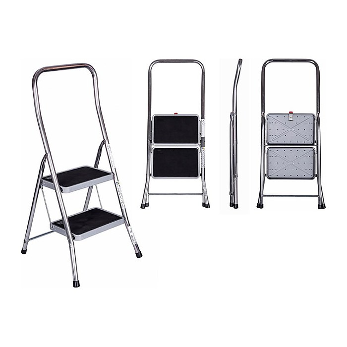 KRAUSE Klapptritt MONTO Toppy XL silber 2 Stufen, H: 115,0 cm