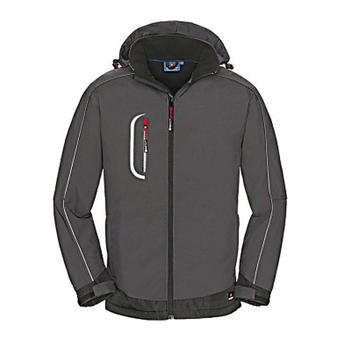4PROTECT® Herren Softshelljacke Montana grau, schwarz Größe M