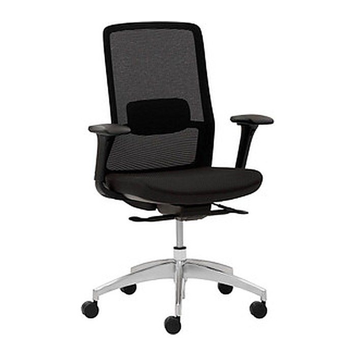 Mayer Bürostuhl, 2482 Stoff schwarz, Gestell alu