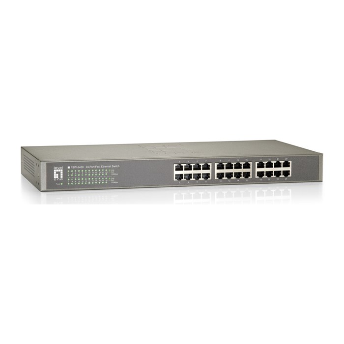 LevelOne Switch 24xFE 19" Metall