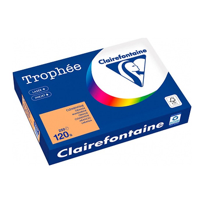 Clairefontaine Kopierpapier Trophée mandarin DIN A4 120 g/qm 250 Blatt