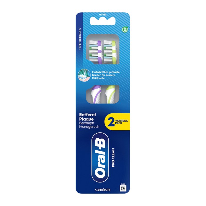 Oral-B Zahnbürsten Pro-Clean 40, 2 St.