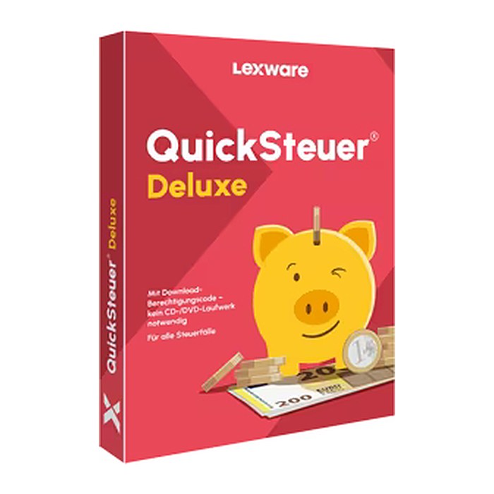 LEXWARE QuickSteuer Deluxe 2026 (für das Steuerjahr 2025) Software Vollversion (PKC)