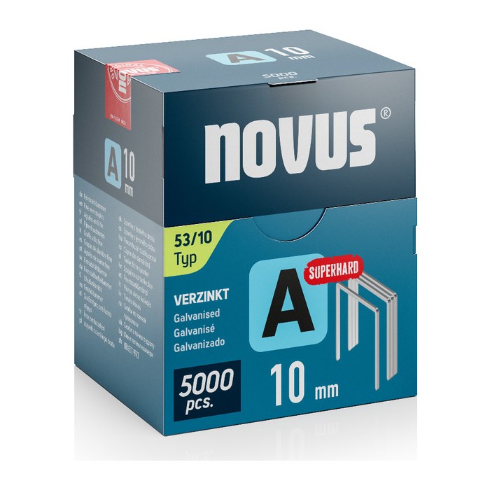 novus Tackerklammern Feindraht superhart Typ 53/10, 5.000 St.