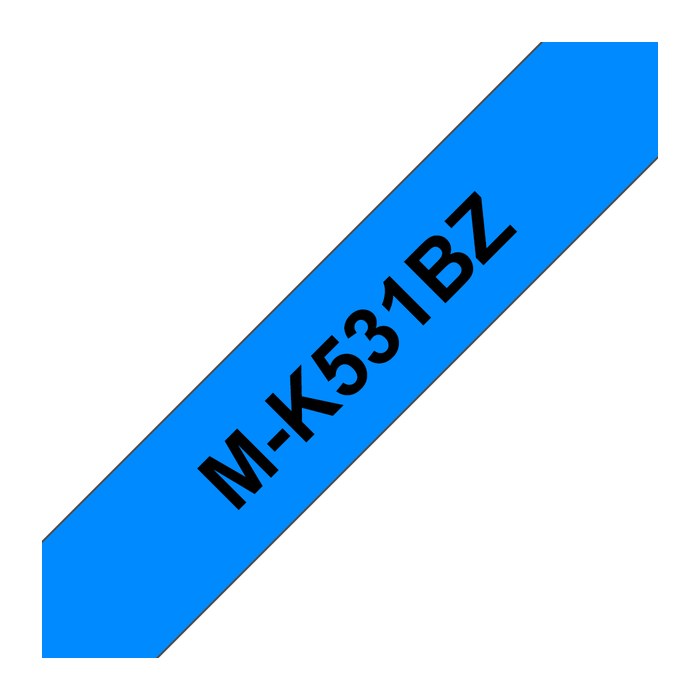 brother Schriftband M-K M-K531 MK531BZ, 12 mm, schwarz auf blau, 1 St.