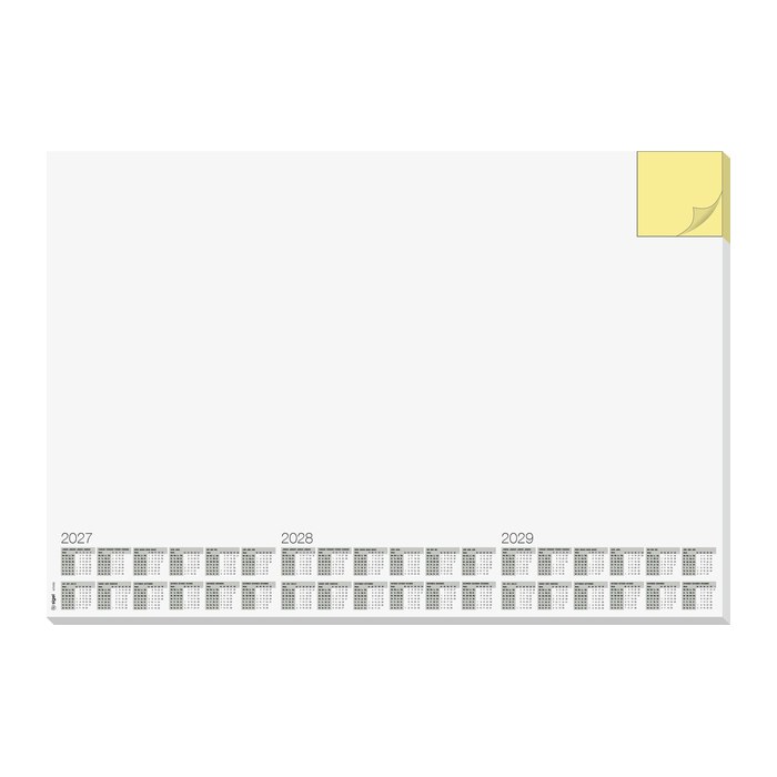 SIGEL Schreibtischunterlage Memo 2027/2028/2029 weiß Papier 59,5 x 41,0 cm, 30 Blatt