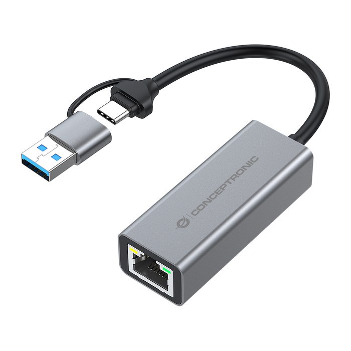 CONCEPTRONIC Adapter USB-C/-A3.0->GbE 5Gbs 0.18m gr