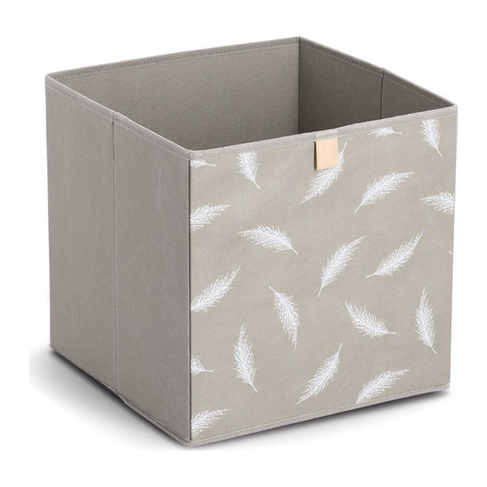 Zeller Feather Aufbewahrungsbox taupe 32,0 x 32,0 x 32,0 cm, 1 St.