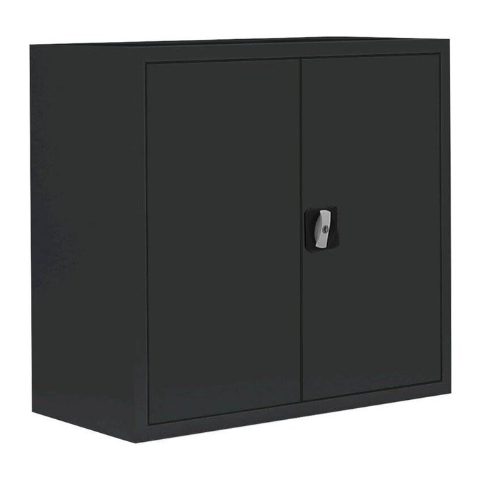 LÜLLMANN Stahlschrank 530309 tiefschwarz 1 Fachboden 80,0 x 38,3 x 75,0 cm, aufgebaut, 1 St.