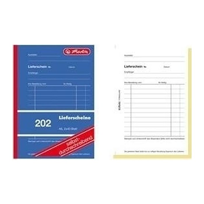 herlitz Lieferschein mit Empfangsschein Formularbuch 205, 1 St.