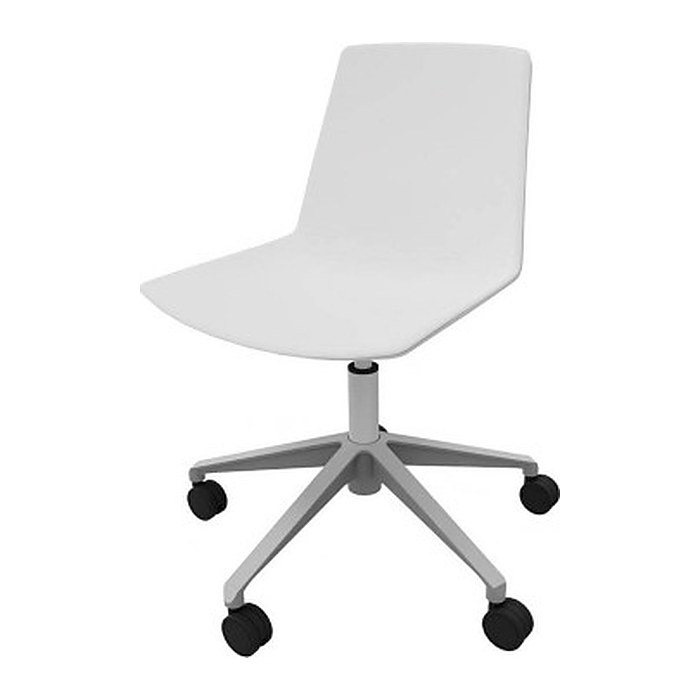 Quadrifoglio Besucherstuhl Clue OCLUEA01 GR B03/141 weiß, grau Kunstleder, 1 St.