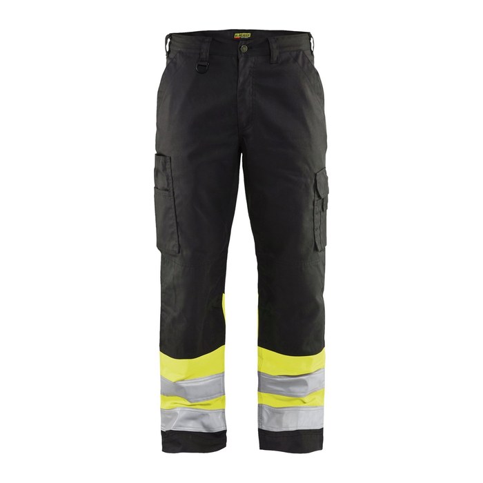 BLAKLÄDER® unisex Warnschutzhose 1564 schwarz, gelb Größe 44