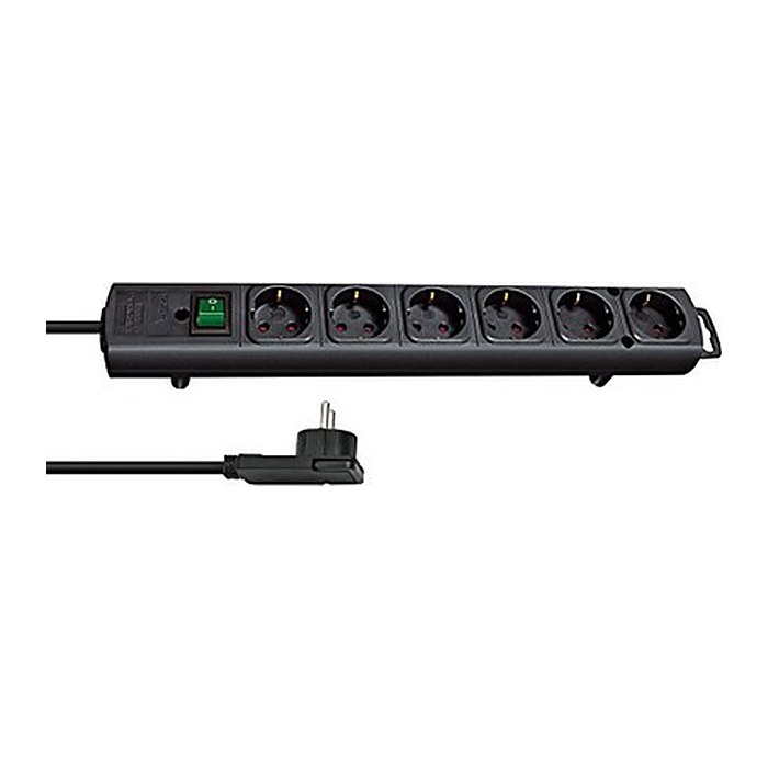 brennenstuhl Comfort-Line Plus 6-fach Steckdosenleiste mit Schalter 2,0 m schwarz