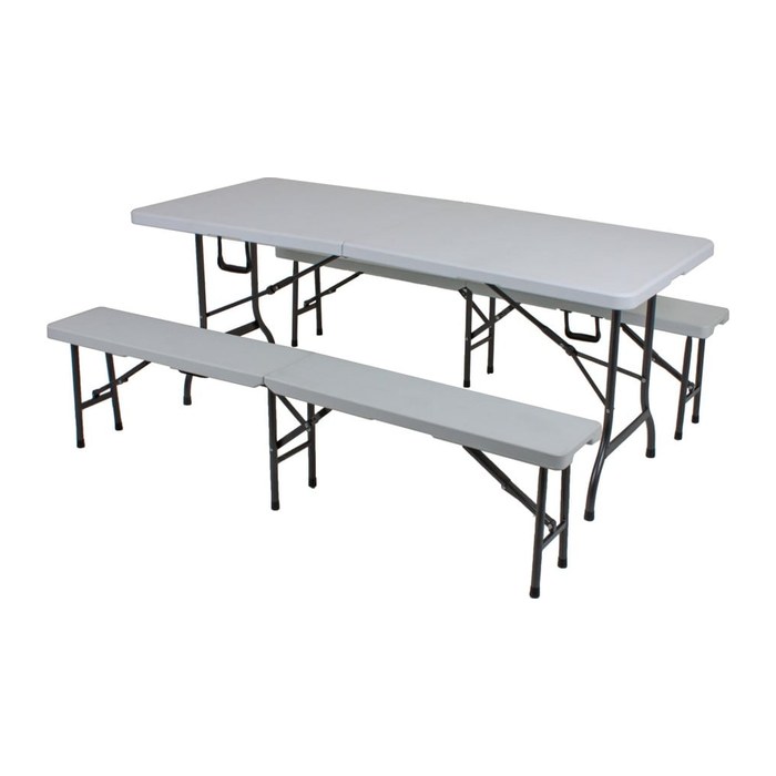 Garden Pleasure Gartentisch Mufaro weiß rechteckig 180,0 x 75,0 x 74,0 cm