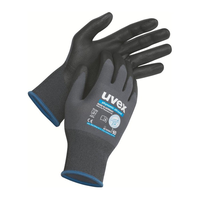 uvex unisex Arbeitshandschuhe phynomic allround grau Größe 7, 1 Paar