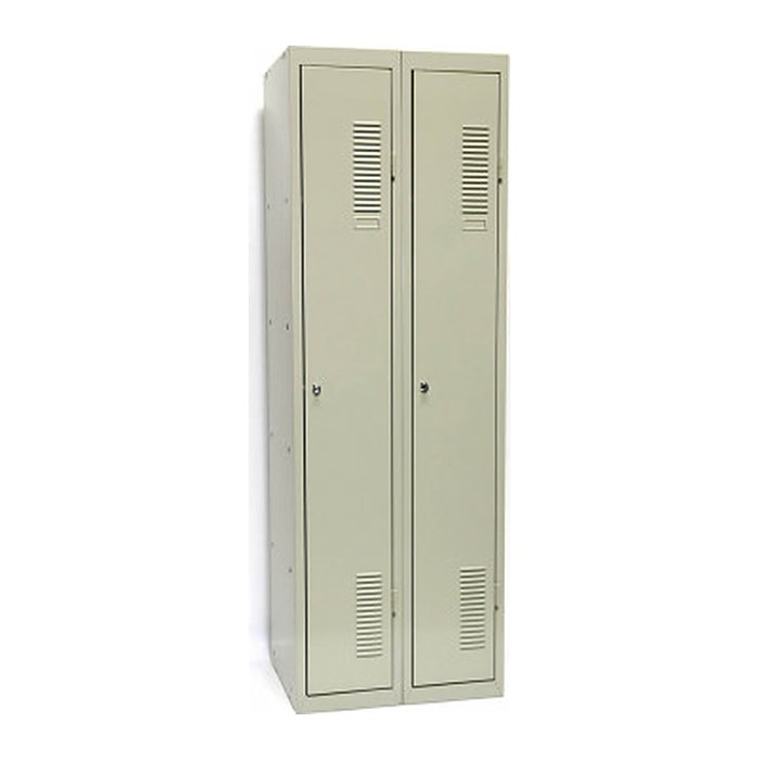 SZ Metall Spind lichtgrau 50324, 2 Schließfächer 60,0 x 50,0 x 180,0 cm