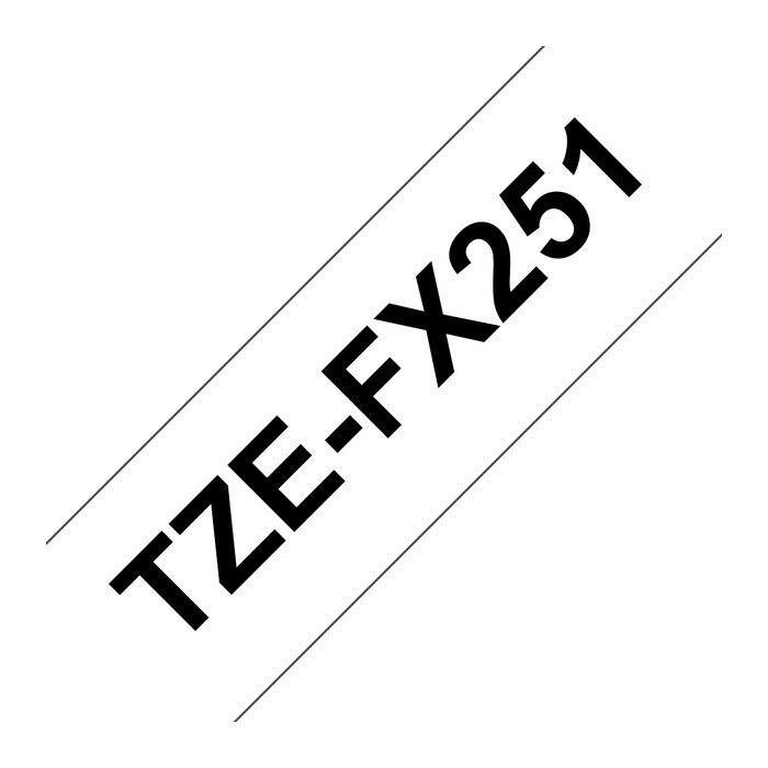 brother Schriftband TZe-FX251 TZEFX251, 24 mm, schwarz auf weiß, 1 St.