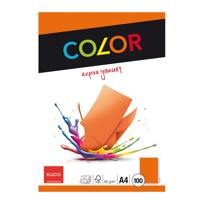 ELCO Kopierpapier Color orange DIN A4 80 g/qm 100 Blatt