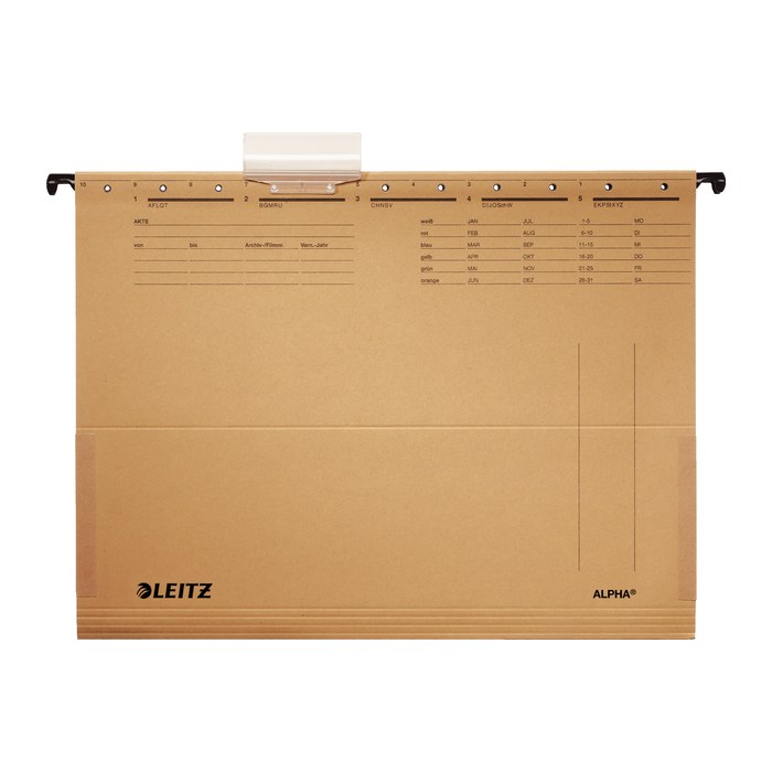 LEITZ Hängetaschen ALPHA® 1916 naturbraun, 10 St.