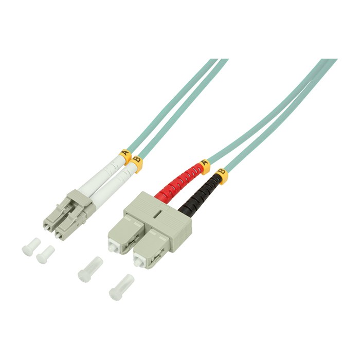 Logilink Glasfaser Patchkabel OM3 50/125Á LC-SC 1,0m türkis