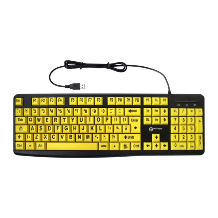 Geemarc Tastatur mit großen Tasten (g) + großer Schrift (sw)