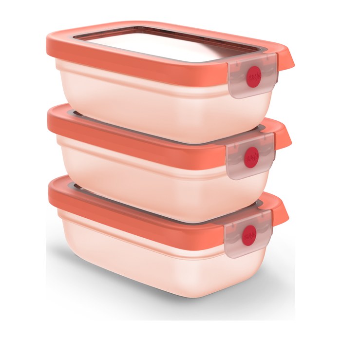 emsa Frischhaltedosen-Set ONECLICK orange 0,5 l, 3 St.