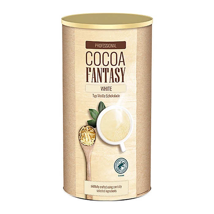 COCOA FANTASY WHITE Trinkschokolade, mild, 850 g