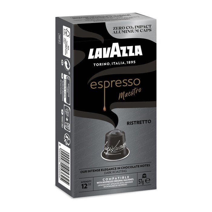 LAVAZZA Espresso Maestro Ristretto Kaffeekapseln, Arabica- und Robustabohnen kräftig, 10 St.
