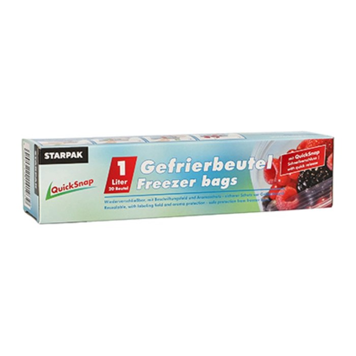 STARPAK Gefrierbeutel QuickSnap 1,0 l, 20 St.