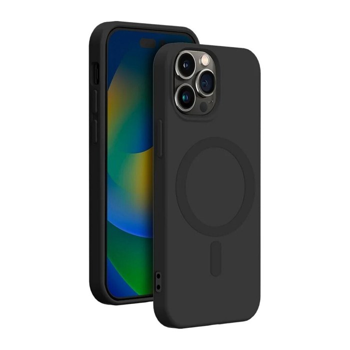 bigben Soft Case mit MagSafe Handy-Cover für Apple iPhone 15 Pro schwarz